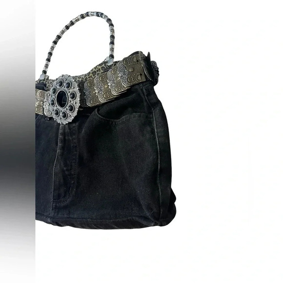 Vintage Guess Denim Jean Belted Purse - Picture 4 of 10